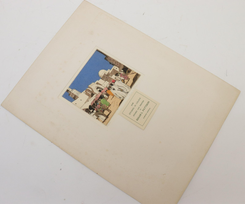 Edgar L Pattison &apos;Tangiers&apos; Color Etching