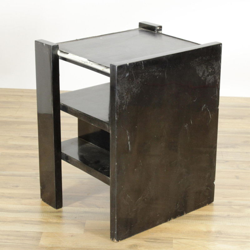 James Mont Style Black Lacquer Small Etagere