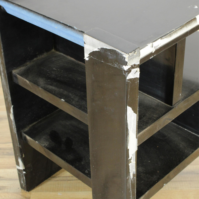 James Mont Style Black Lacquer Small Etagere