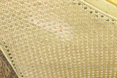 Pr of Vintage Midcentury Modern Wood/Cane Chairs