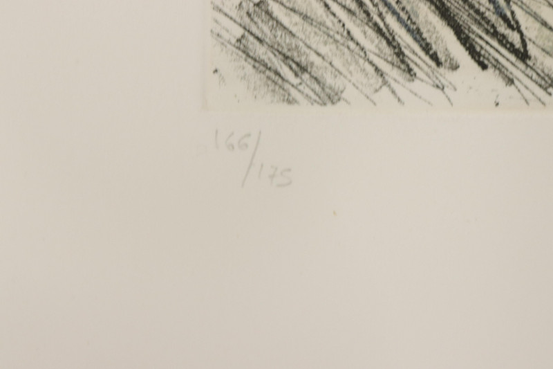 Beverly Pepper Untitled etching in colors