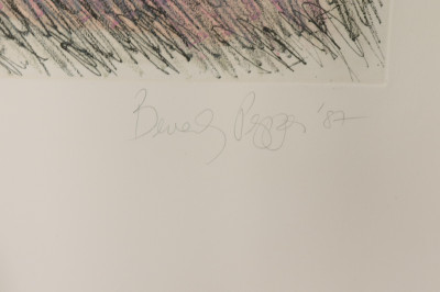 Beverly Pepper Untitled etching in colors