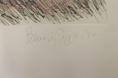 Beverly Pepper Untitled etching in colors