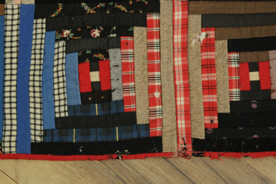 Two Vintage Quilts: Log Cabin Diagonal Triangles