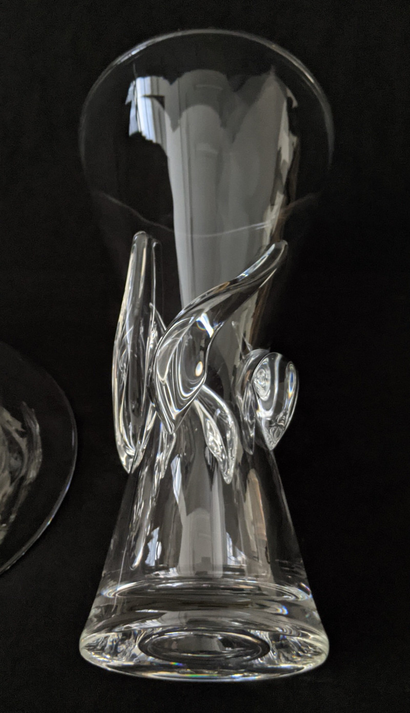 Steuben Glass - Group of two pieces, one vase and a Dish