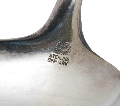 Tias Eckhoff for Georg Jensen Silversmithy - Cypress Pattern flatware (18 assorted serving pieces)