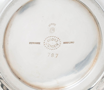 Johan Rohde for Georg Jensen Silversmithy - 787 Sterling Tea and Coffee Set with Two-Handled Tray (5pcs)