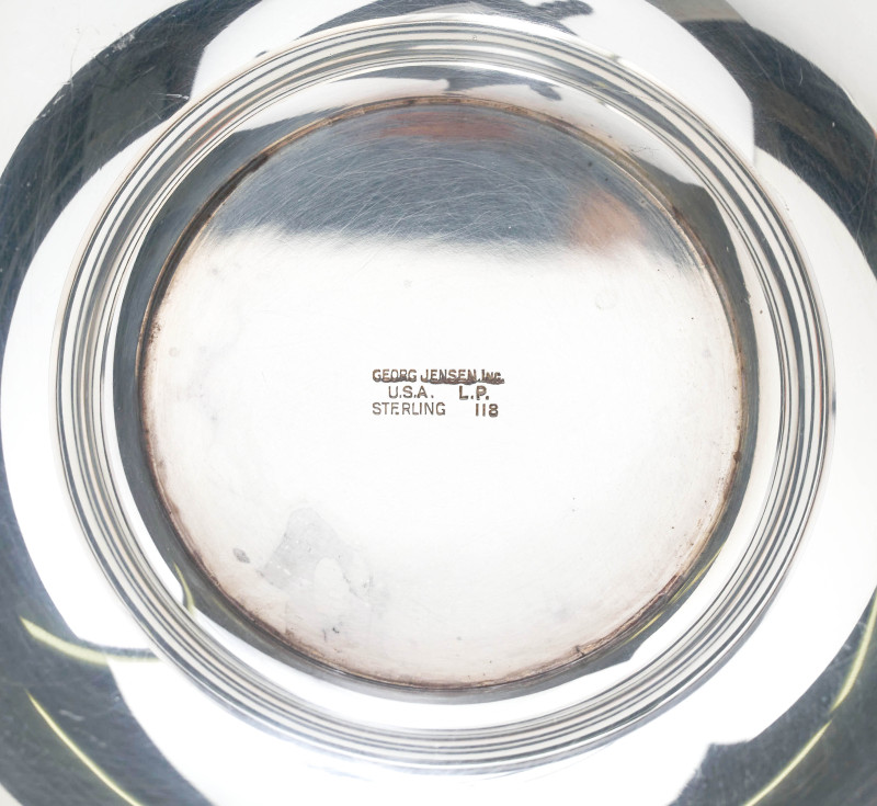 Alphonse La Paglia for Georg Jensen Silversmithy - Silver Center Piece and Pair of Candlesticks