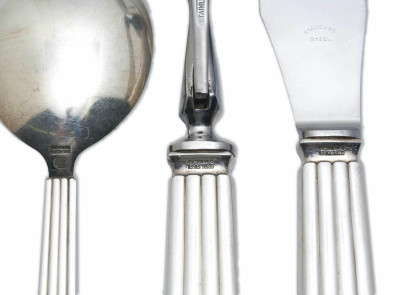 Sigvard Bernadotte for Georg Jensen Silversmithy - Carving Set and Serving Spoon