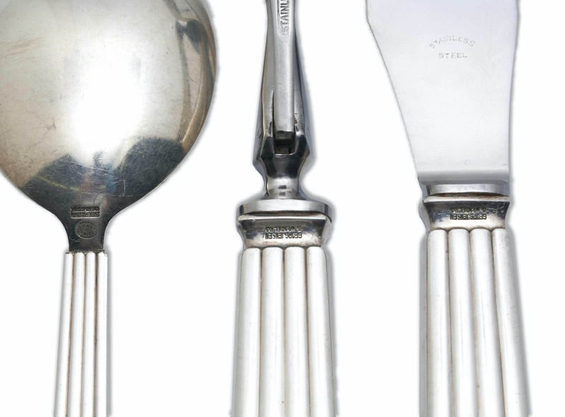 Sigvard Bernadotte for Georg Jensen Silversmithy - Carving Set and Serving Spoon