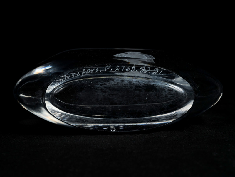 Scandinavian Glass Makers - Orrefors Glass vase with 2 other Engraved Pieces