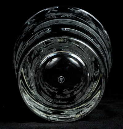 Scandinavian Glass Makers - Orrefors Glass vase with 2 other Engraved Pieces