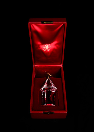 James Houston for Steuben Glass - Cupola with Golden Whale weathervane