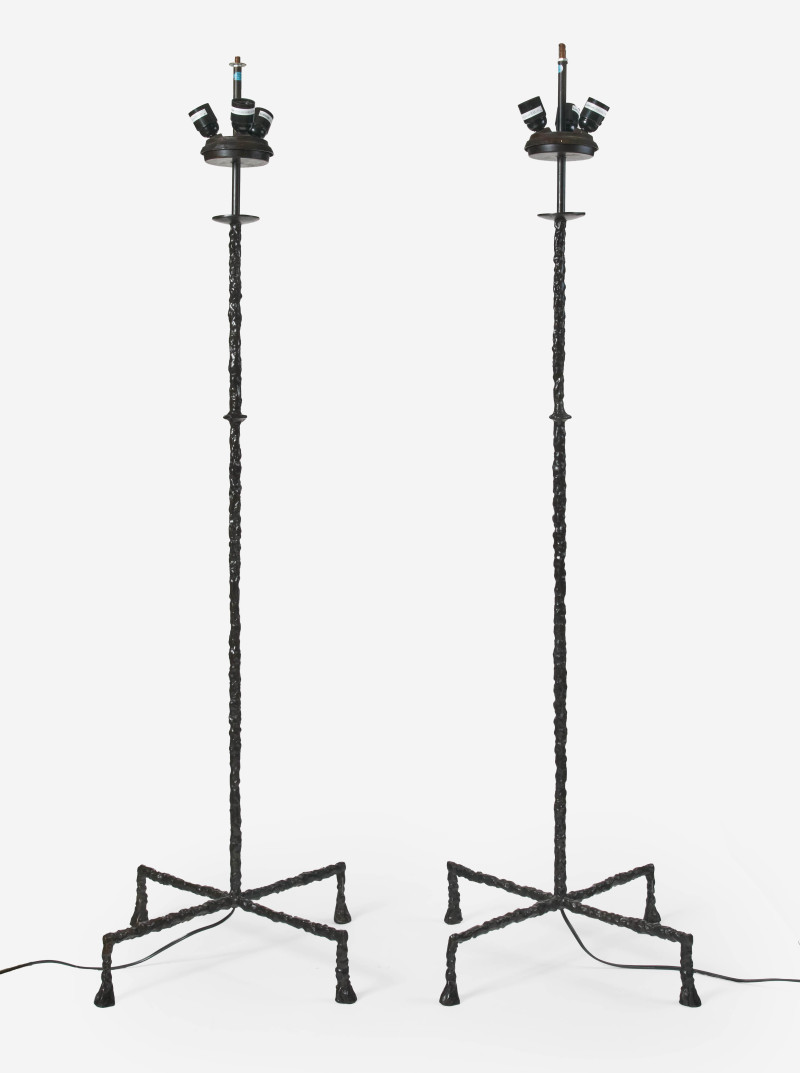 in the style of Alberto Giacometti - Pair of floor lamps