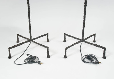 in the style of Alberto Giacometti - Pair of floor lamps