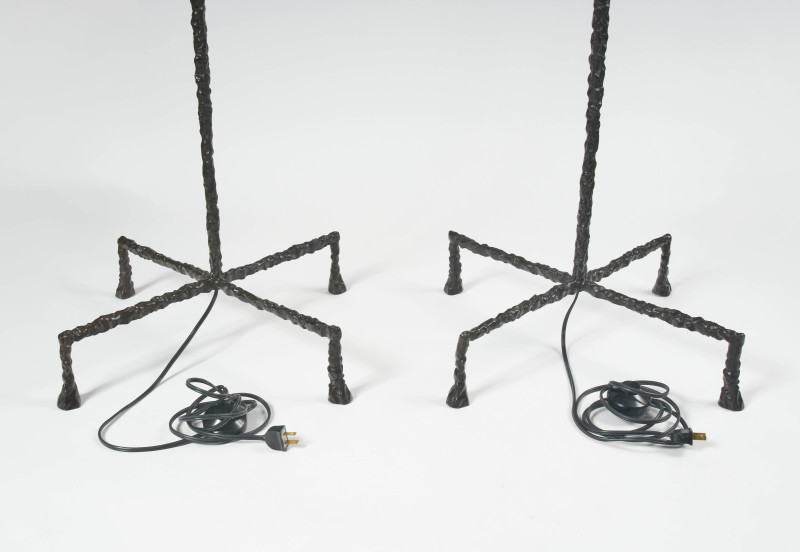 in the style of Alberto Giacometti - Pair of floor lamps