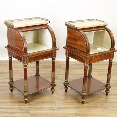Pair of Louis XVI Style Table de Nuit Late 19th C