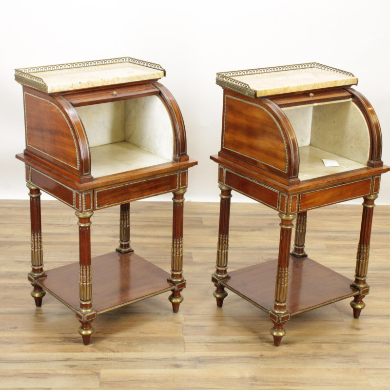 Pair of Louis XVI Style Table de Nuit Late 19th C