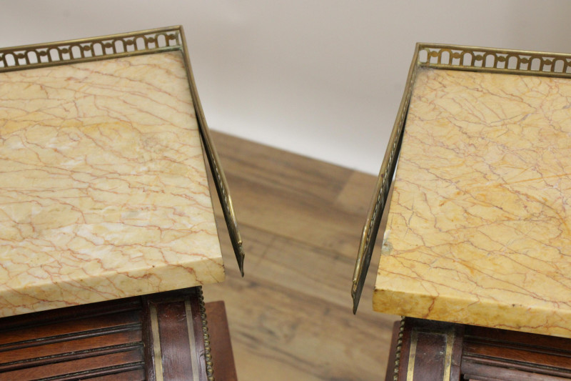 Pair of Louis XVI Style Table de Nuit Late 19th C