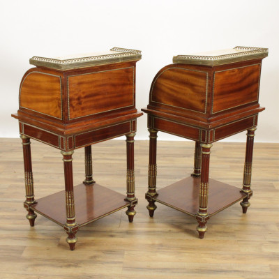 Pair of Louis XVI Style Table de Nuit Late 19th C