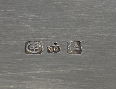 A Chinese Export Silver and Crystal Butter Dish with Knife c. 1940