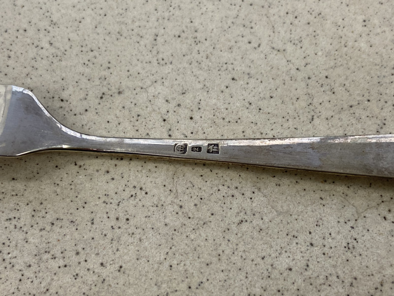 A Chinese Export Silver and Crystal Butter Dish with Knife c. 1940