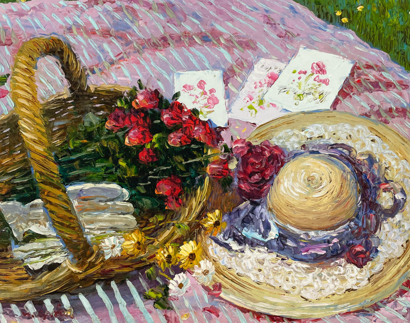 H. Gordon Wang - Still Life with Flowers and Champagne (2)