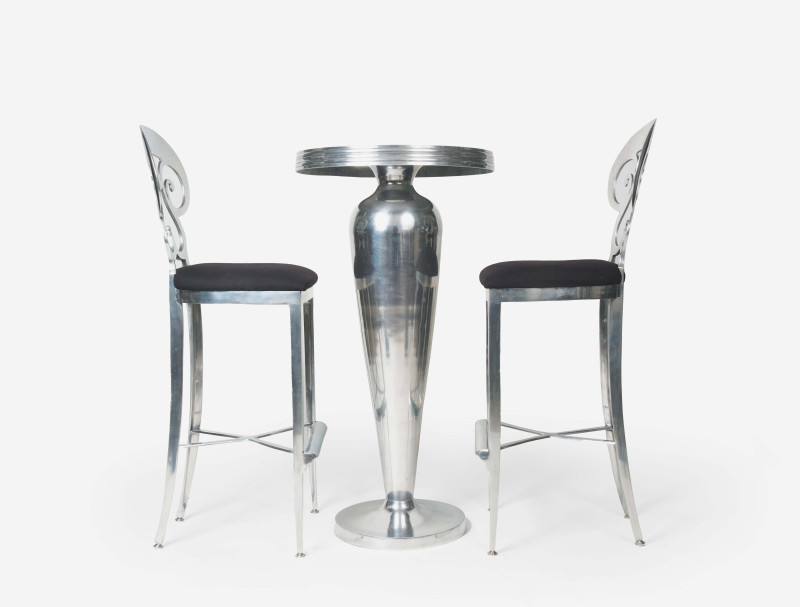 in the style of Philippe Starck - Bistro Set with &apos;Miss Balu&apos; Style Table