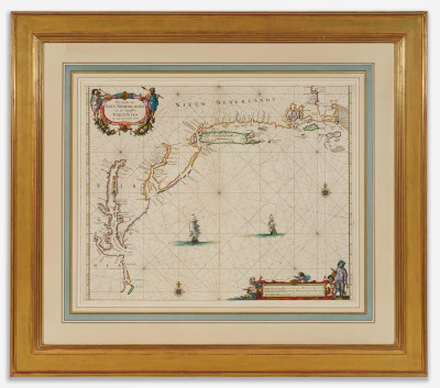 Pair of Antique Maps, East Coast and New York Harbor