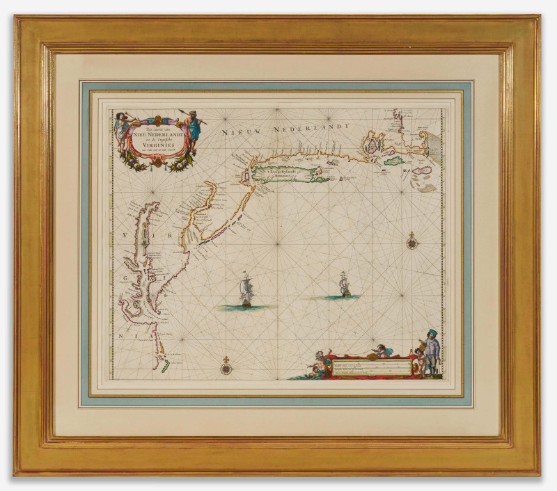 Pair of Antique Maps, East Coast and New York Harbor