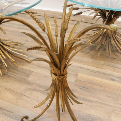 Gilt Metal Wheat Sheaf Design Suite: Tables Sonce