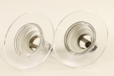 Vintage Lucite and Chrome Light Fixtures