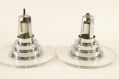 Vintage Lucite and Chrome Light Fixtures