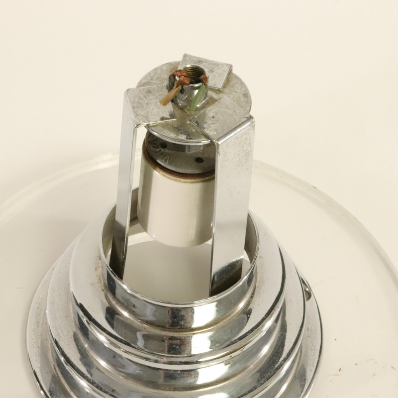 Vintage Lucite and Chrome Light Fixtures