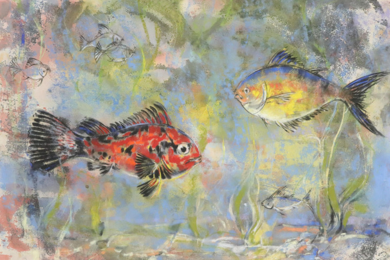 Pawel Kontny Abstract Fish Watercolors (2)