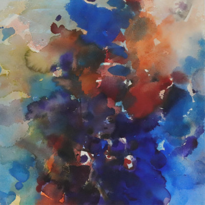Pawel Kontny Blue Abstract Watercolors (3)