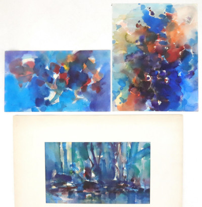 Pawel Kontny Blue Abstract Watercolors (3)