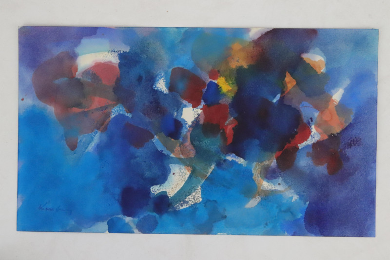 Pawel Kontny Blue Abstract Watercolors (3)