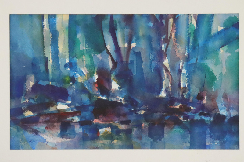Pawel Kontny Blue Abstract Watercolors (3)