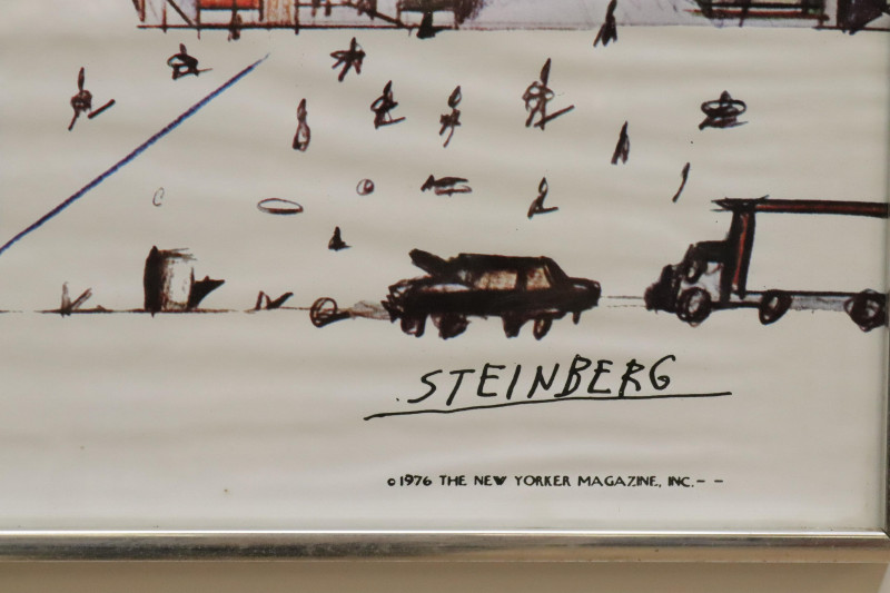 Vintage Steinberg for The New Yorker Poster