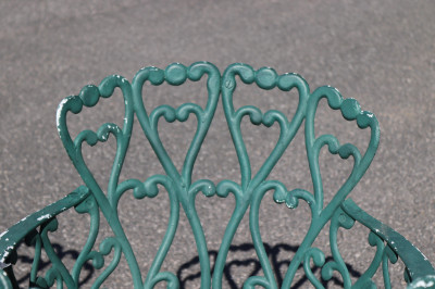 Seven Vintage Cast Aluminum Outdoor Chairs