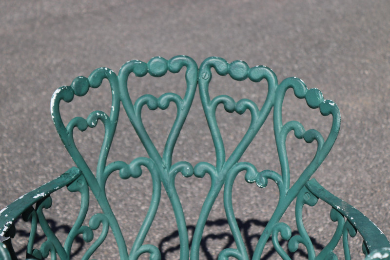 Seven Vintage Cast Aluminum Outdoor Chairs