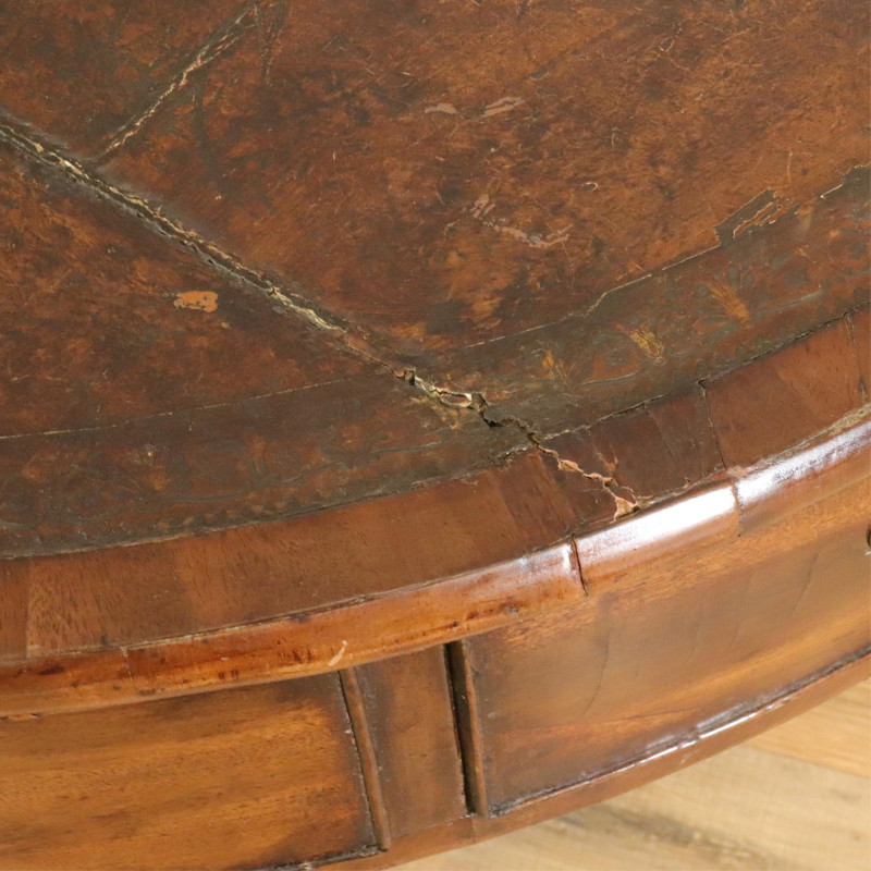 Late George III Mahogany Drum Table E 19th C