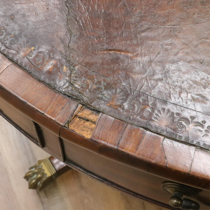 Late George III Mahogany Drum Table E 19th C