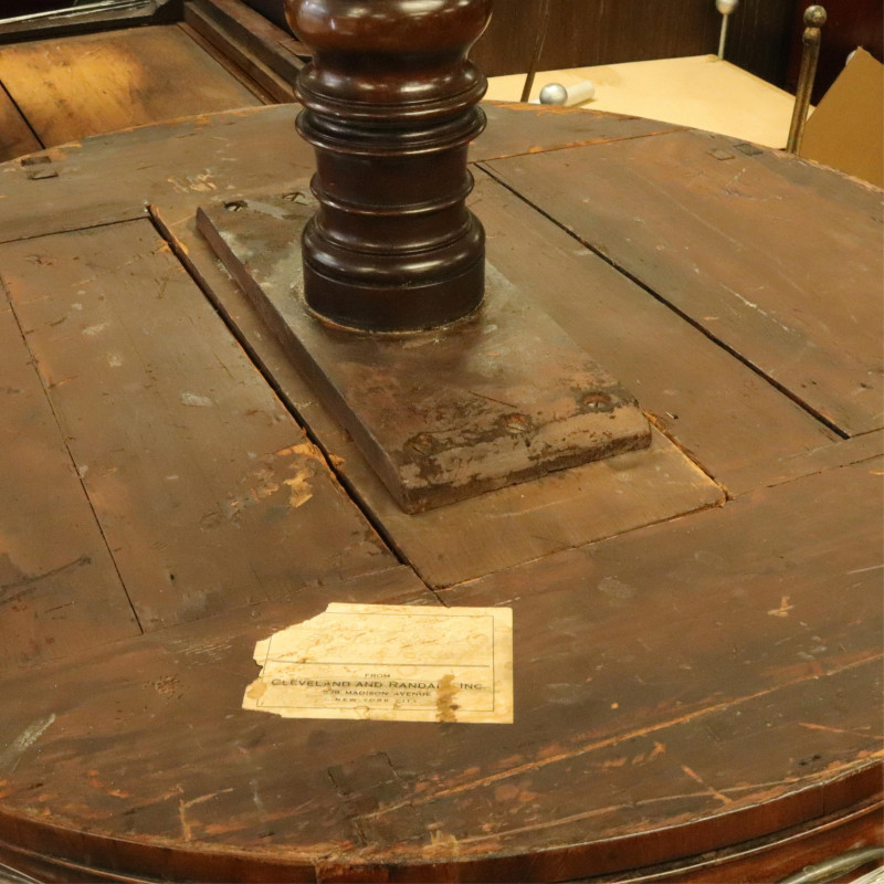 Late George III Mahogany Drum Table E 19th C