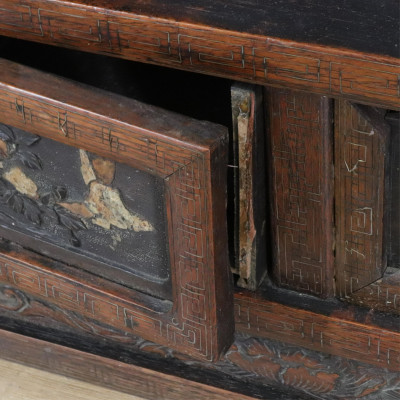 Japanese Inlaid Hardwood Etagere 19th C