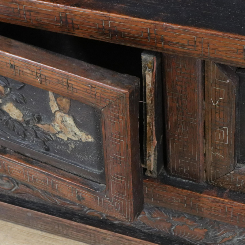 Japanese Inlaid Hardwood Etagere 19th C