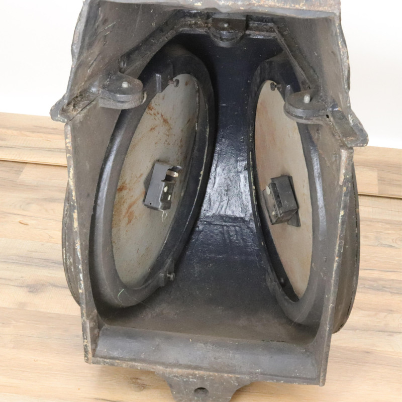 Two Vintage Metal Two Sided Street/Building Clocks