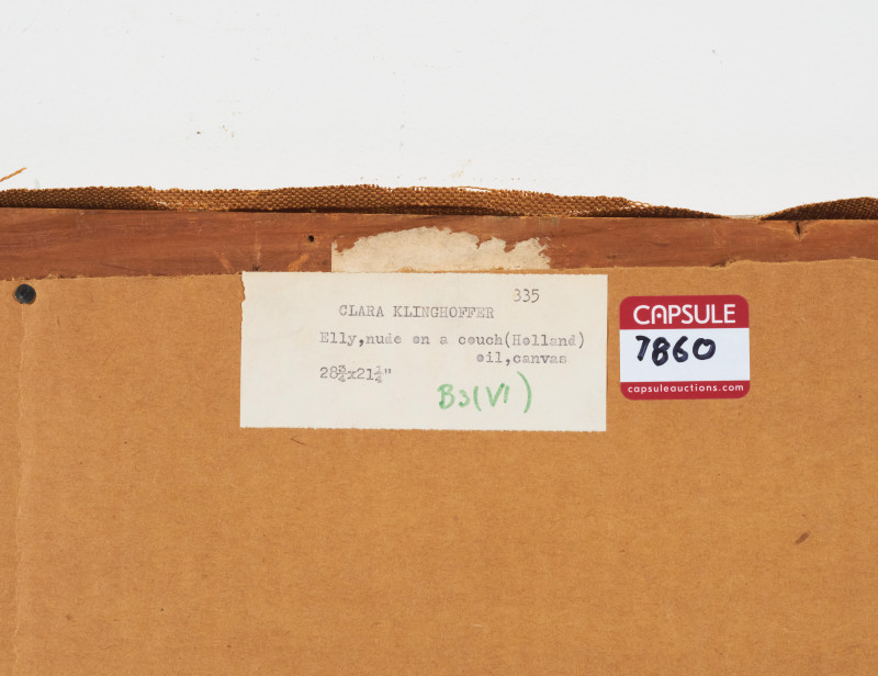 Clara Klinghoffer - Elly, Nude on a Couch