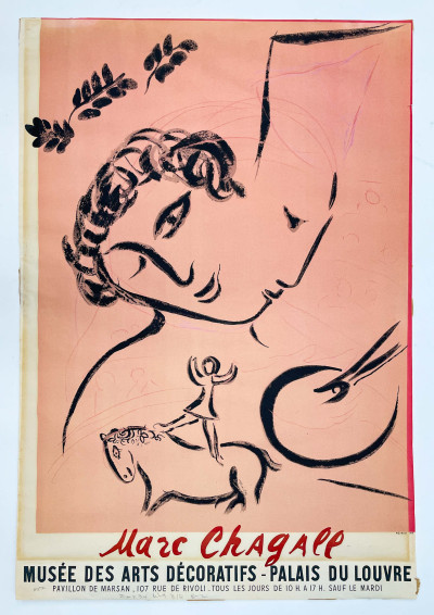 Marc Chagall - The Painter in Pink/ Musee des Arts Decoratifs - Palais du Louvre
